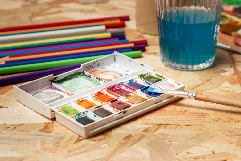 20. Non-Toxic Washable Art Materials (Paint, Markers)